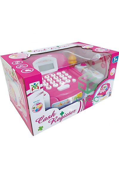 rexa Pink Pay Register – Toy Cash Register for Kids with Scanner, Lights & Sound