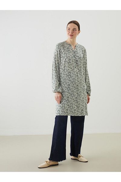 LC Waikiki New Season Women's Tunic with Peck Collar Pattern - S5Md18Z8