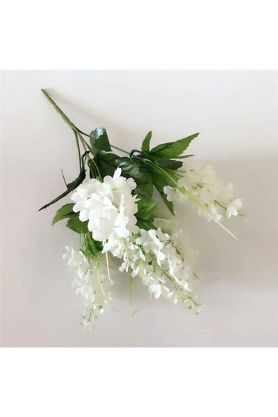 Choice باقة زهور صناعية بيضاء قطعة واحدة، 5 رؤوس من زهرة الزنبق، 33 سم، أرجوا...