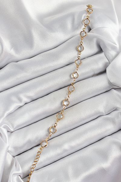 norsary Brass Gold Color Zircon Stone Women's Bracelet