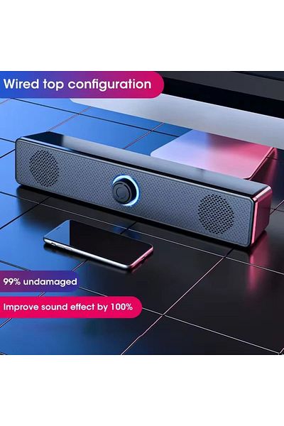 Choice Wired Version PC Soundbar Wired and Wireless Bluetooth Speaker USB Powered Soundbar for TV Pc Laptop