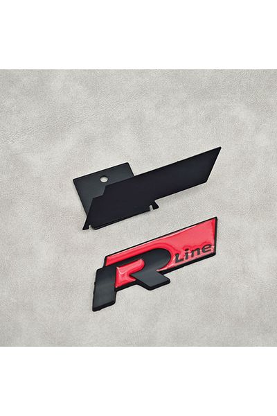 Choice Grill Red Black 3D Metal R Line R Logo Front Grill Emblem Car Rear Trunk Sticker For Volkswagen VW R