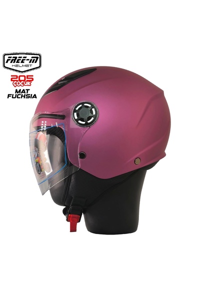 Free-M 205 MAT FUŞYA YARIM ÇOCUK KASKI