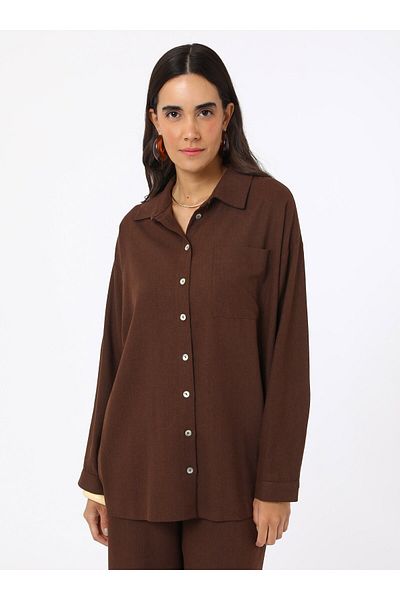Benin Linen Blend Double Suit - Brown - Benin