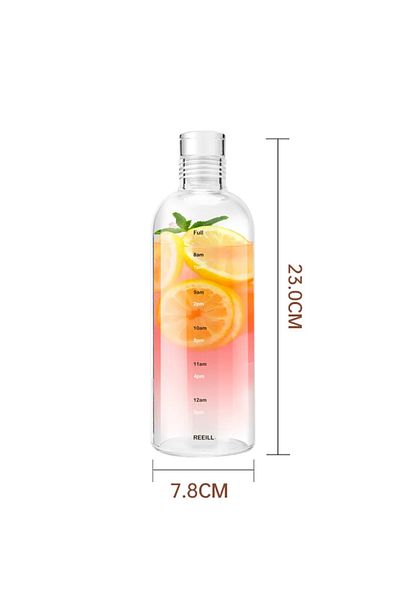 Choice 500-750ML 750ml 500/750ml Transparent Plastic Water Bottle Time Marker Creative Large Capacity Leakp
