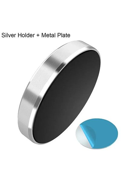 Vikefon sliver Universal Magnetic Car Phone Holder Magnet Mount Bracket Stick on Car Dashboard Wall All Mobi