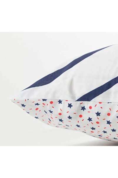 Taç Carre Blanc Organic Cotton Fox Patterned Double Sided Usable 2' Pillow Case 50X70Cm