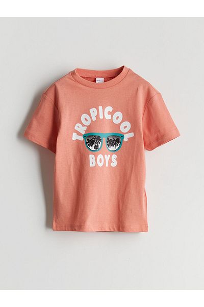 LC Waikiki New Season Crew Neck Printed Boy's T-Shirt - S5I205Z1