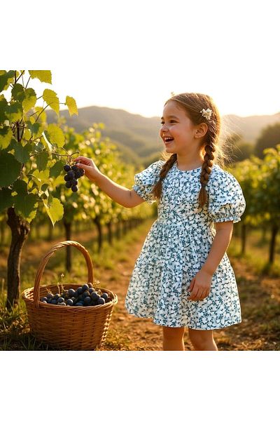 SeaBubbles Floral Girl's Dress