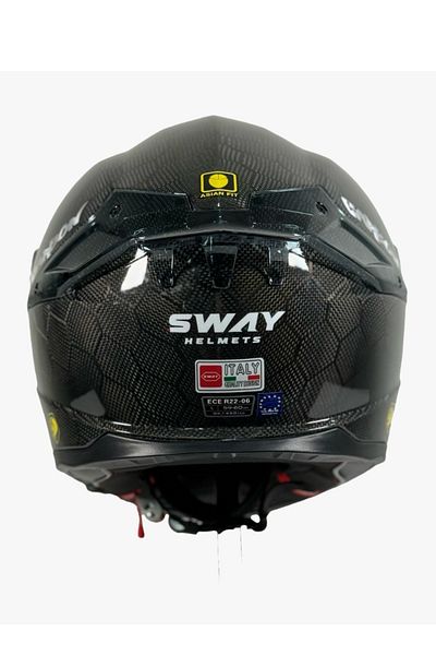 Sway Sw 861 Carbon Snake Glossy Full Face Helmet