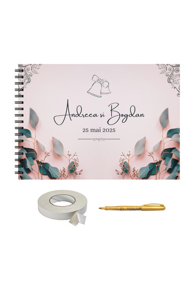 OEM Set Album foto / GuestBook nunta, Cartoons, A4 landscape, 3 piese