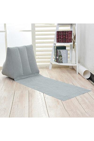 choice2 133x45x48cm Gray Inflatable Wedge Pillow With Mat PVC Flocking Travel Portable Back Support Triangle