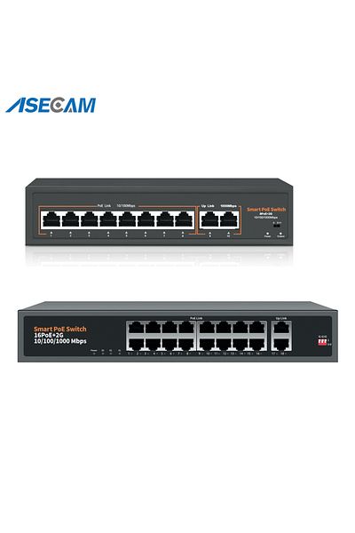 Choice 8Ports POE Switch 48V-52V POE POE Switch 8/16 Ports 10/1000Mbps IEEE 802.3 af/at Over Ethernet IP Ca