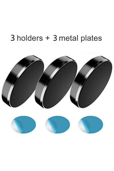 Choice 3 قطع حامل هاتف مغناطيسي ثابت للسيارة باللون الأسود، مثبت على لوحة الق...