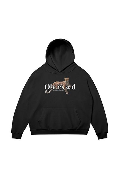 PENTHİLUS Black Hooded Sweatshirt - Size Range (Obsessed) Socks Printed