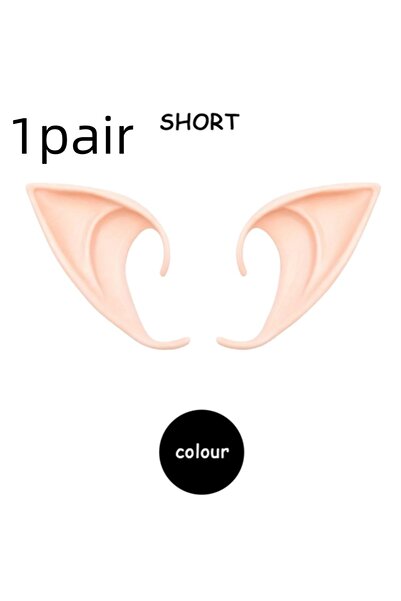 choice2 colour Short Cosplay Fairy Elf Ear Artificial Soft Silicone Vampire Elven Ears Christmas Masquerade