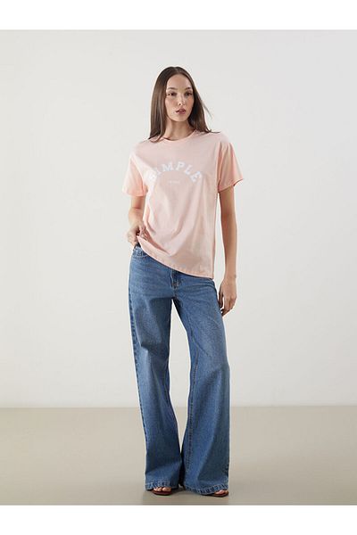 LC Waikiki Νέα σεζόν Crew Neck Printed Γυναικείο Tisort - S5H895Z8