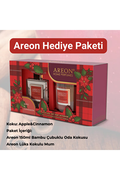 Areon Apple Cinnamon Oda Kokusu Hediye Paketi