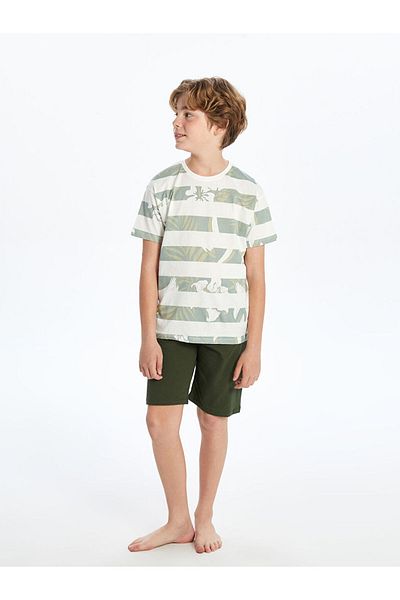LC Waikiki Σετ πιτζάμες New Season Crew Neck Boy's Short - S58384Z4