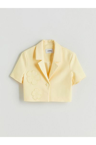LC Waikiki Sari Floral Girl's Crop Jacket