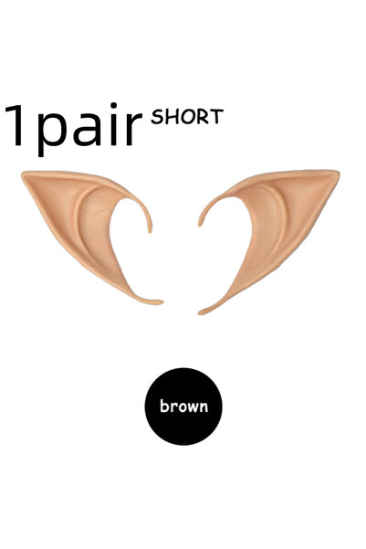 Choice3 brown Short Cosplay Fairy Elf Ear Artificial Soft Silicone Vampire Elven Ears Christmas Masquerade P