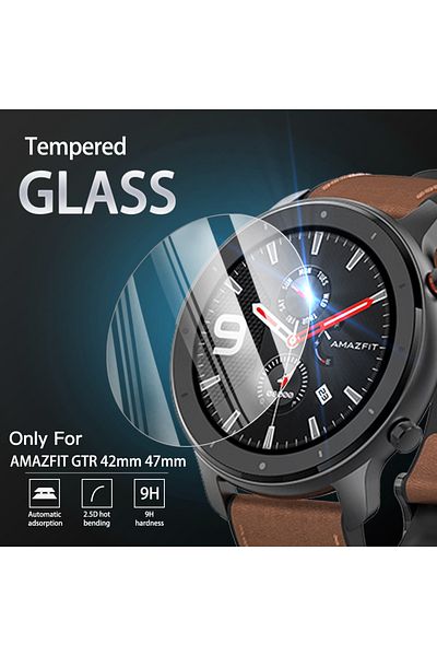 Choice For Amazfit GTR 47mm 2PCS 9H Tempered Glass Film For Amazfit GTR 42mm 47mm Smartwatch HD Screen Prot