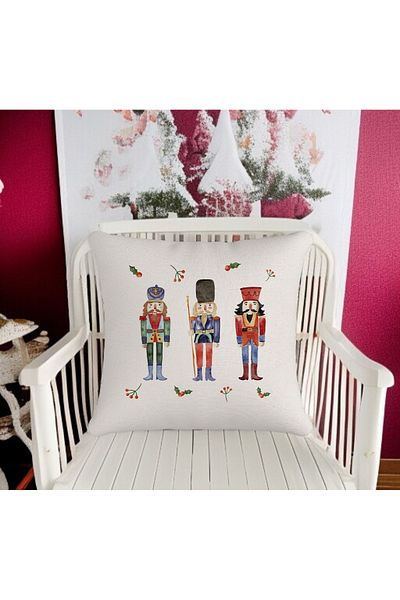 ASDİVA Lead Soldier New Year Concept Digital Printing Decorative Throw Pillow Cover 43X43