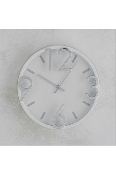 HomeVibes Ceas perete TORRE alb D30 cm