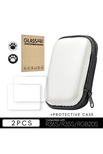 Choice white DATA FROG R36S Screen Protector Tempered Glass Protector for R35S RGB20S Retro Handheld Game C