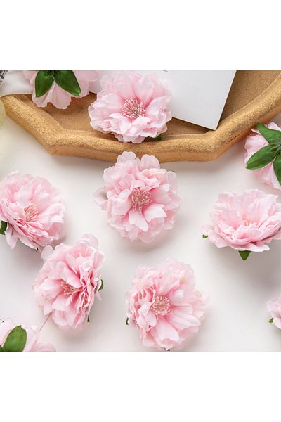 Choice 10pieces Pink 5/10pcs Artificial Flower Silk Peony Scrapbook Diy Home Vase Christmas Wreath Wedding