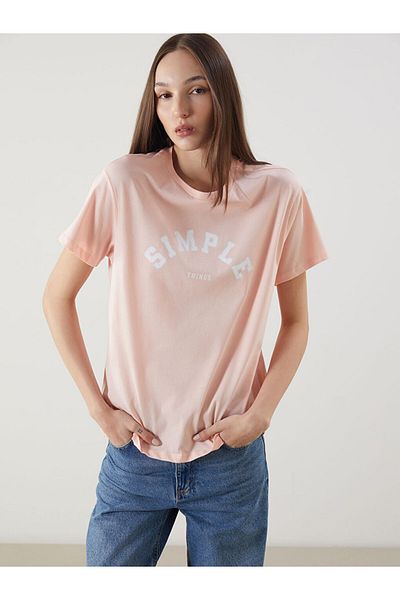 LC Waikiki Νέα σεζόν Crew Neck Printed Γυναικείο Tisort - S5H895Z8
