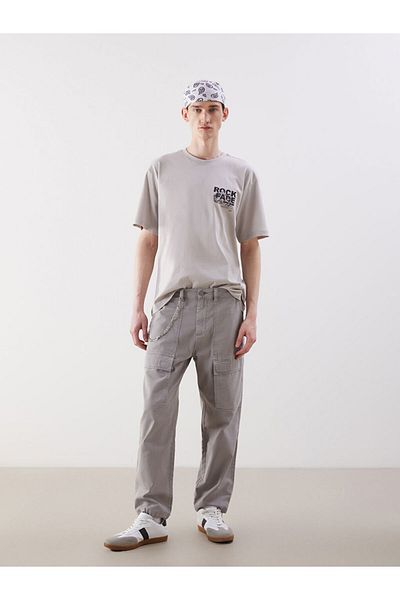 LC Waikiki Tricou pentru bărbați din bumbac pieptănat imprimat cu gât crew din sezonul nou - S5OC61Z8