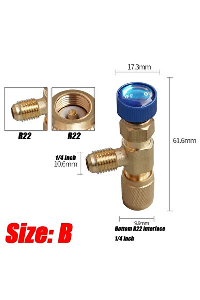 Choice7 صمام أمان سائل B(R22 R22) R410A R22 أداة تبريد تكييف الهواء محول أمان...