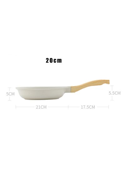 Choice 20cm Durable Frying Pan Wok Pan Non-stick Ceramic Pot Induction Gas Stove Universal Cookware Steak C