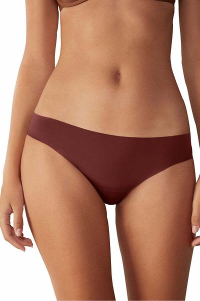 Linovit Women's Panties Emilia, Low Waist, Seamless, Plum Purple - Plum Purple, XL