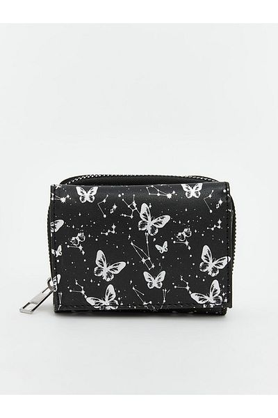 LC Waikiki New Season Butterfly Printed Zippered Women's Wallet - S5Mp71Z8