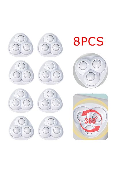 Choice 8PCS White Style B 12pcs Sticky Swivel Pulley No Noise Self Adhesive Universal Pulley Rotating Wheel