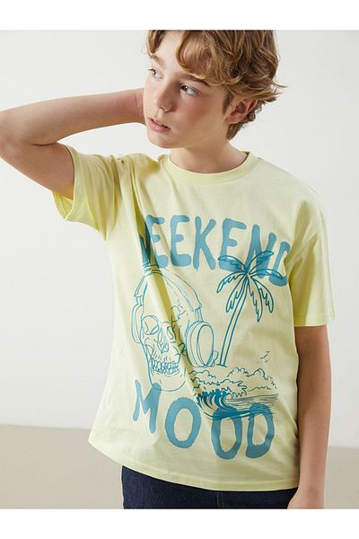 LC Waikiki Νέα σεζόν Crew Neck Boy's Tisort - S5EI08Z4