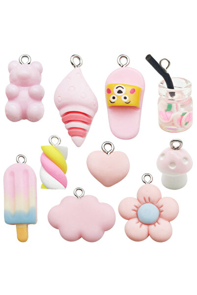 Choice SN529 مزيج عشوائي 10 قطع/حزمة من دلايات الراتنج ثلاثية الأبعاد اللطيفة...