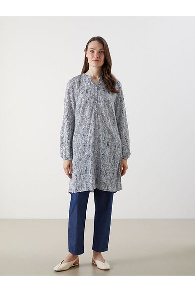 LC Waikiki New Season Women's Tunic with Peck Collar Pattern - S5Md18Z8
