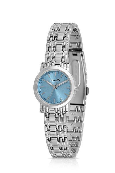 Polo Air ساعة يد نسائية أنيقة لون فضي أزرق PL-1549B5x