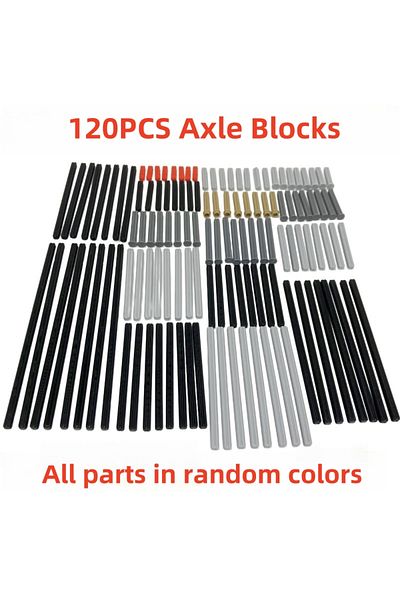 Choice 120PCS Axle Set 120PCS MOC Technology Blocks Cross Axle Sticks Rod High-Tech Bricks Accessories Comp