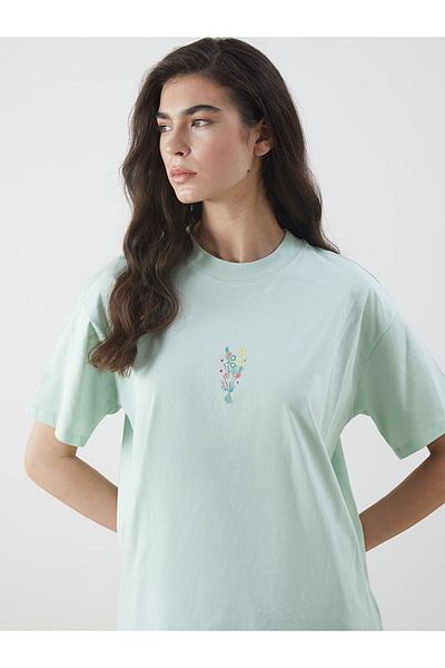 LC Waikiki Νέα σεζόν Crew Neck Printed Γυναικείο Tisort - S5O044Z8