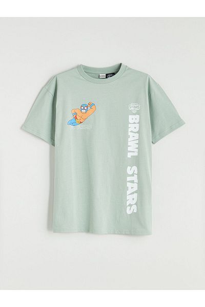 LC Waikiki Νέα σεζόν Crew Neck Brawl Stars Printed Boy's Tisort - S5PD58Z4