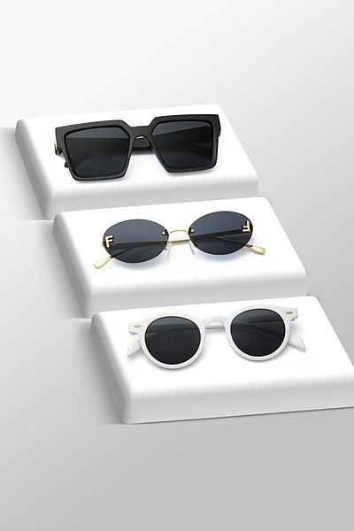 Nilu Moda SET OF 3 SUNGLASSES