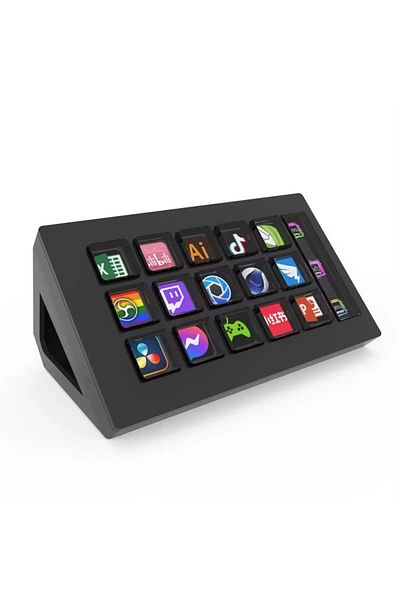 JIMITU WHITE New Visual Stream Deck Keyboard Lcd Button 15 Keys Live Content Creation Controller Custom But