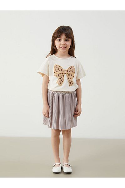 LC Waikiki New Season Elastic Waist Pleated Girl's Skirt - S5O222Z1