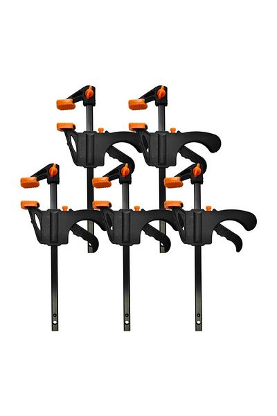 Choice 5pc Woodworking F clamp 5pc Woodworking Mini 4 Inch F Clamp Locator Nylon Fast Wooden Board Clamp Me