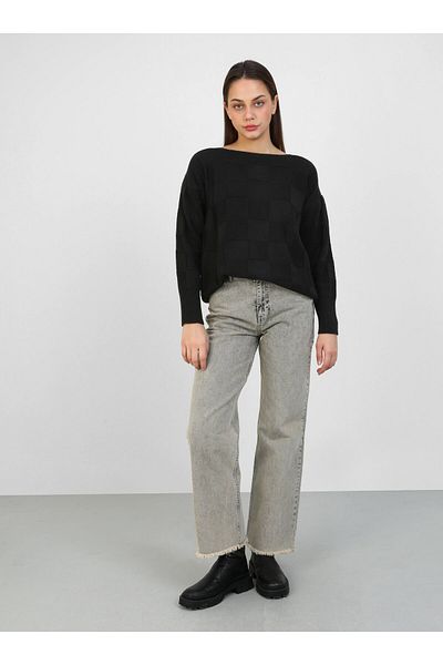 Por La Cara Knit tunic - black - por la cara