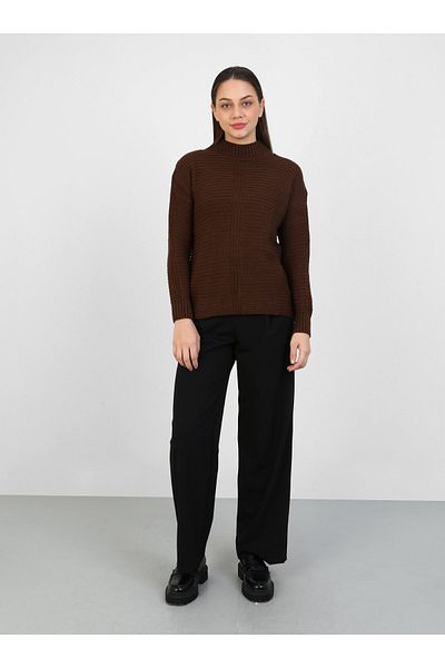 Por La Cara Knit tunic - brown - por la cara